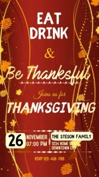 Thanksgiving, thanksgiving dinner Instagram Umbukiso Wedijithali (9:16) template