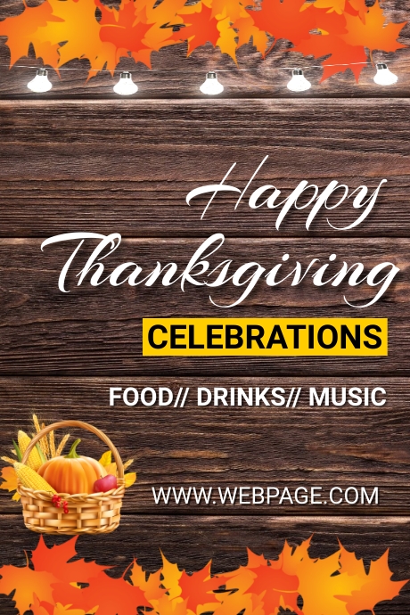 Thanksgiving, event, autumn Template Tumblr Graphic