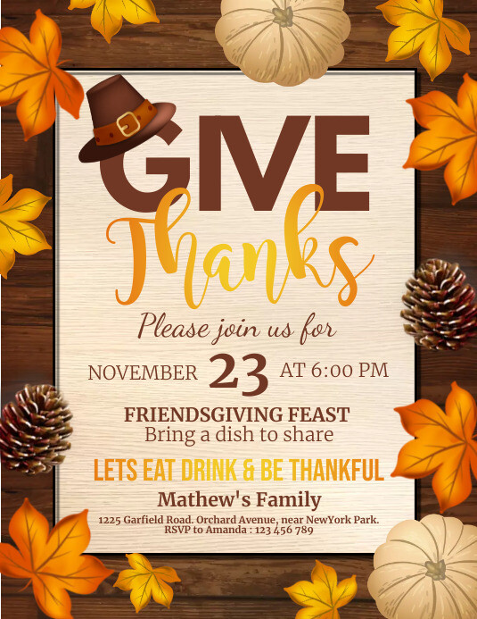 thanksgiving, happy thanksgiving Ulotka (US Letter) template