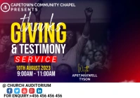 thanksgiving and testimony service flyer A3 template