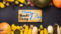 thanksgiving announcement Pantalla Digital (16:9) template
