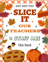 Thanksgiving Appreciation Pie Sign Flyer (US Letter) template