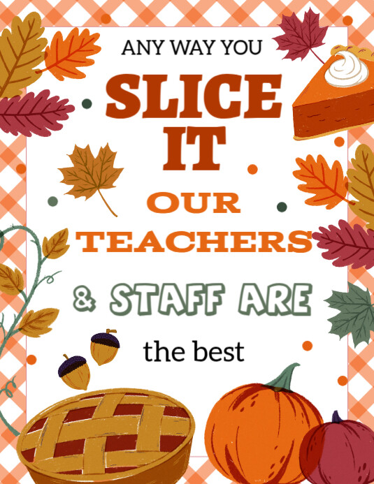 Thanksgiving Appreciation Pie Sign Template | PosterMyWall