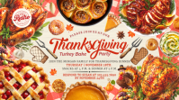 Gelb Thanksgiving Dinner Invitation Tampilan Digital Template