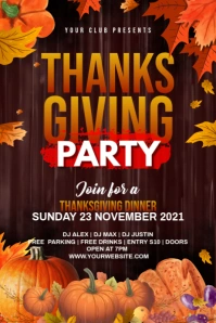 Thanksgiving banner design template Transparent 4 stopy × 6 stóp