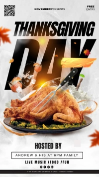 thanksgiving barbecue Instagram Story template