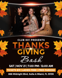 Black Thanksgiving Bash โปสเตอร์/กระดานบนผนัง Template