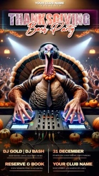 THANKSGIVING BASH PARTY TEMPLATE Instagram Story