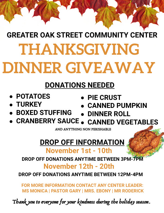 Thanksgiving Basket Raffle Sale Fundraiser Template | PosterMyWall