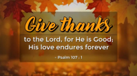 thanksgiving bible verse Ekran reklamowy (16:9) template