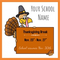 Thanksgiving Break Instagram-opslag template