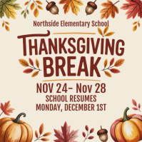 Thanksgiving Break Flyer, School Flyer, Thanks Giving Flyer Template Instagram Post Wpis na Instagrama
