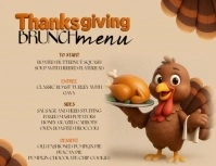 thanksgiving brunch menu video design template Рекламная листовка (US Letter)