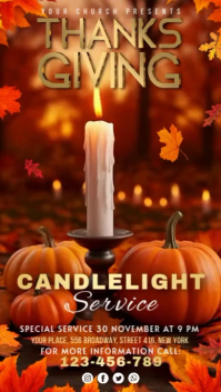 Thanksgiving Candlelight Instagram Story template