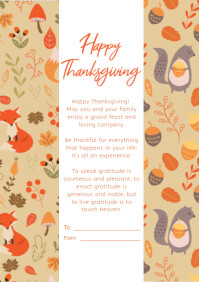 Thanksgiving card Template | PosterMyWall