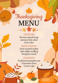 Thanksgiving Celebration A4 template