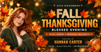 Czarny Thanksgiving Event Immagine condivisa di Facebook Template