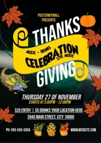 thanksgiving celebration A5 template