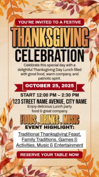 Thanksgiving Celebration Instagram Reel template