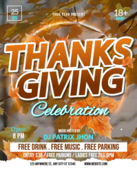 thanksgiving celebration instagram portrait template