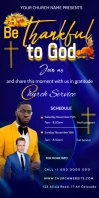 thanksgiving celebration service poster Banner avvolgibile 3' × 6' template