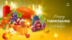 Yellow Thanksgiving Celebration Publicação do Twitter Template