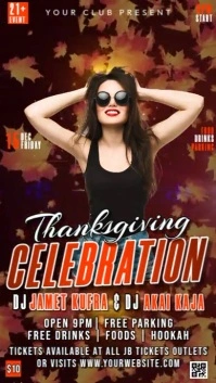 Thanksgiving Celebration Video Instagram Story template