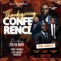 Preto Thanksgiving Conference Vierkant Template