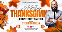 Thanksgiving church flyer Ibinahaging Larawan sa Facebook template