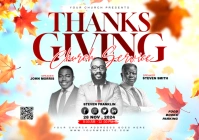 Thanksgiving church flyer A1 template