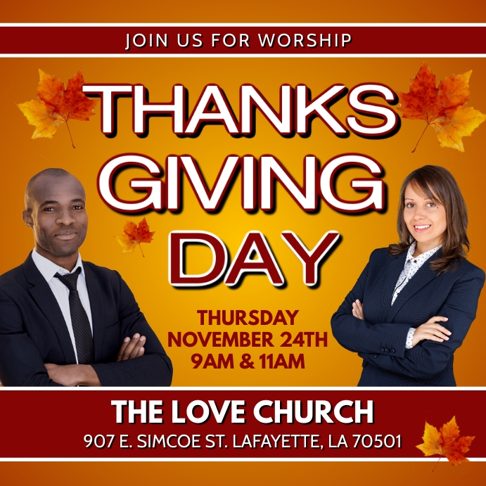 Copy of THANKSGIVING CHURCH FLYER | PosterMyWall