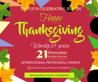 thanksgiving church flyer template Grand rectangle