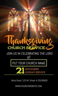 thanksgiving church flyer template 美国正规