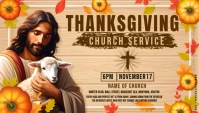 Thanksgiving Church Service Blog Header template