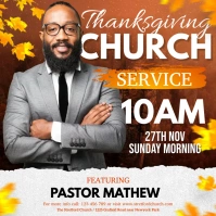 thanksgiving church service Quadrato (1:1) template