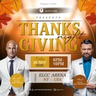 Thanksgiving Night Event Square Template