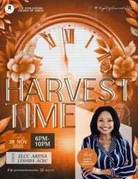 thanksgiving church service event design template Flyer (US Letter)