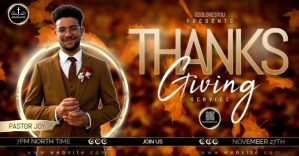 Marrone Thanksgiving Church Service Facebook 共享图片 Template