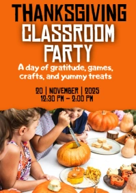 Thanksgiving classroom party A2 template