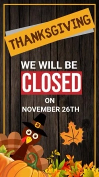 ThanksGiving Closure Instagram Story template