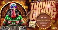 thanksgiving club bar party event design template Immagine condivisa di Facebook