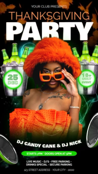 Thanksgiving Club Party Event Ad Design Template Instagram Story