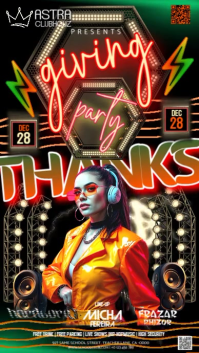 Thanksgiving Club Party Event Ad Design Template Instagram Story