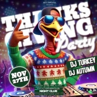 thanksgiving club party event design template Pos Instagram