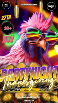 Thanksgiving Club Party Event Design Template Instagram Story