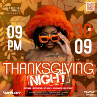thanksgiving day club party event design template Kwadrat (1:1)