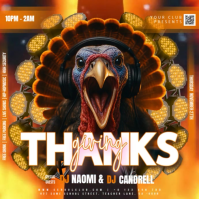 thanksgiving day club party event design template Kwadrat (1:1)