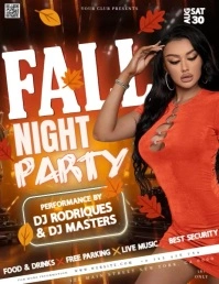 thanksgiving day club party event design template Flyer (US Letter)