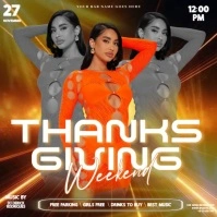thanksgiving day club party event design template Kwadrat (1:1)