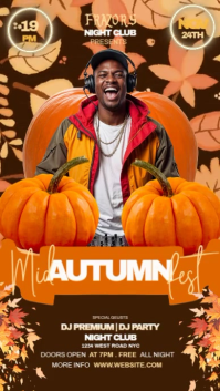 thanksgiving day club party event design template Instagram Story